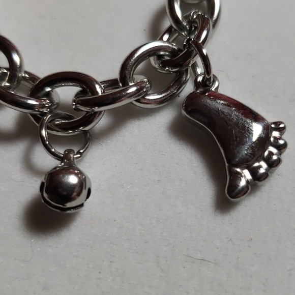 St. Steel Charm Bracelet - Picture 3 of 5